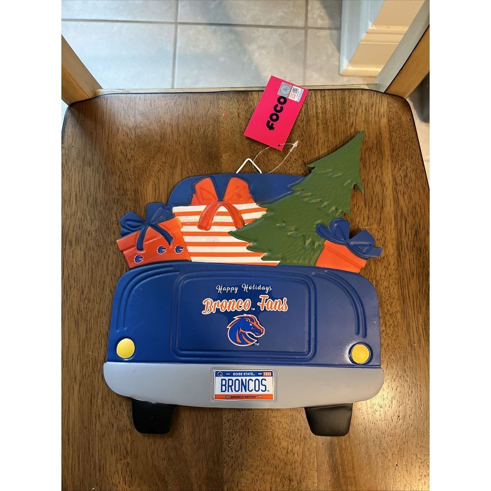 Broncos Fans 9x13" Metal Christmas Sign NEW w/‎ Tags